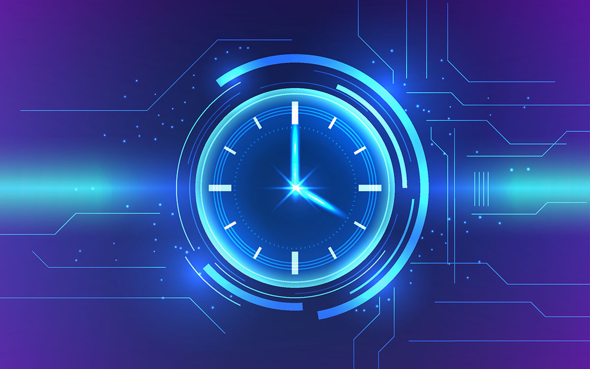 futuristic clock